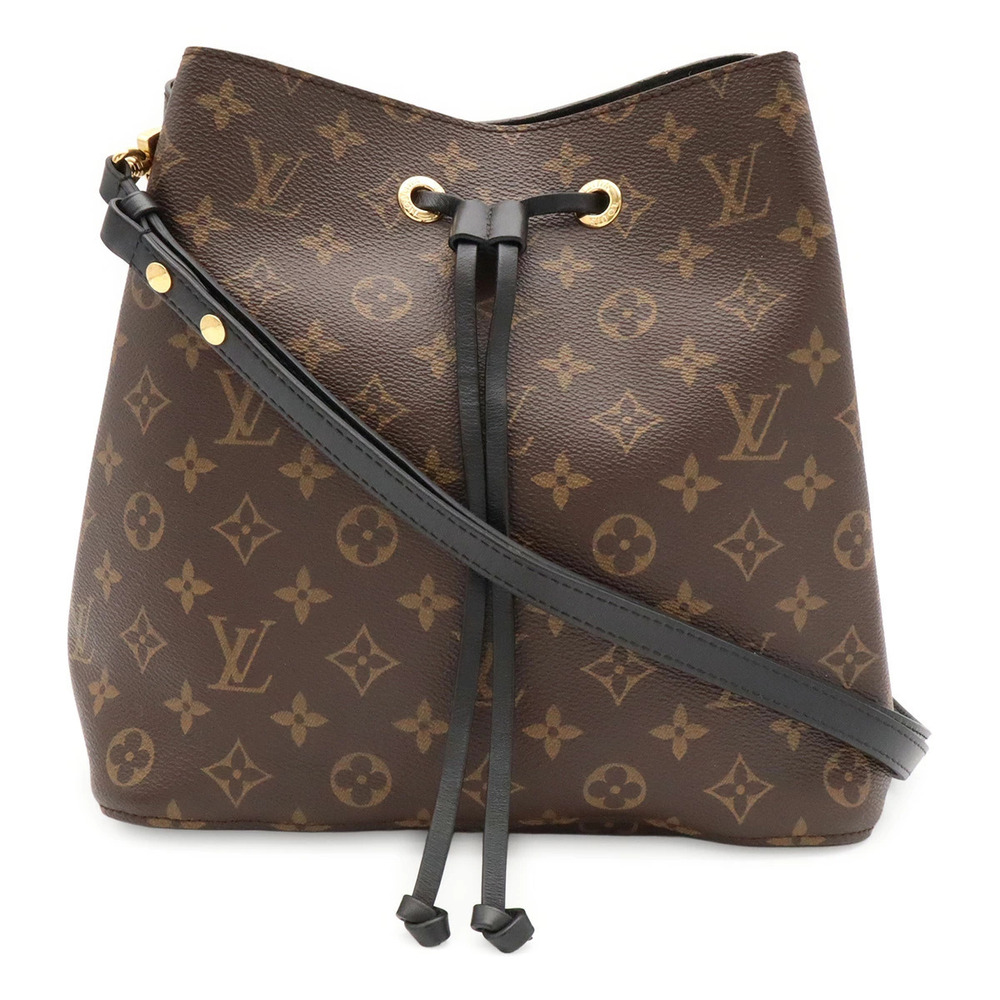 Louis Vuitton Monogram Neo Noe Hobo Shoulder Bag Canvas Leather Noir Black